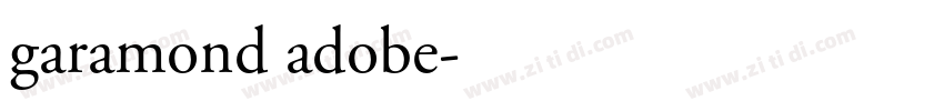garamond adobe字体转换